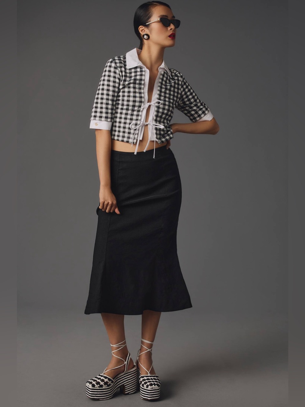Anthropologie Fit & Flare Midi Skirt